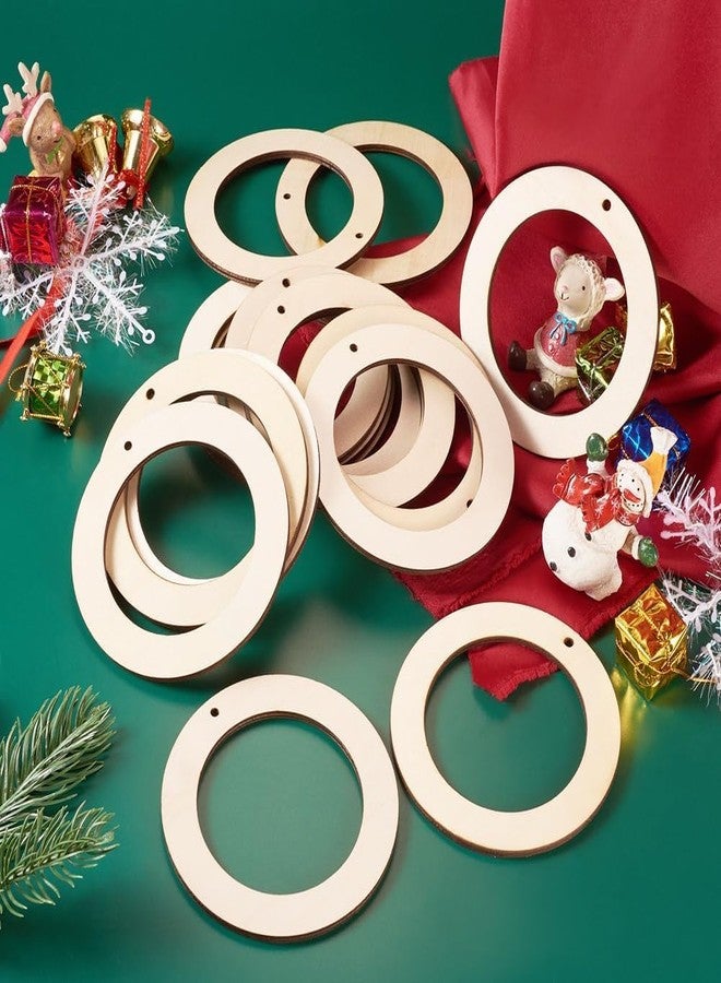 Haoser Wooden Rings for Crafting | 20 Pcs MDF Unfinished Wooden Circles | Craft Supplies for Art Projects, Jewelry Making, Earrings, Pendant, Home Decor, Kids Activities & DIY Decorations (4 INCH) - Image 1
